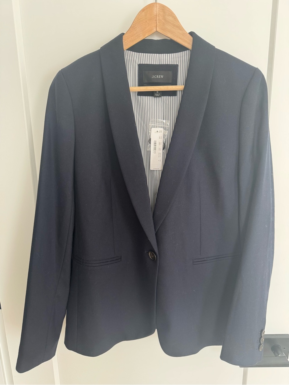J. Crew Dark Navy Shawl-Collar Blazer - Picture 3 of 9